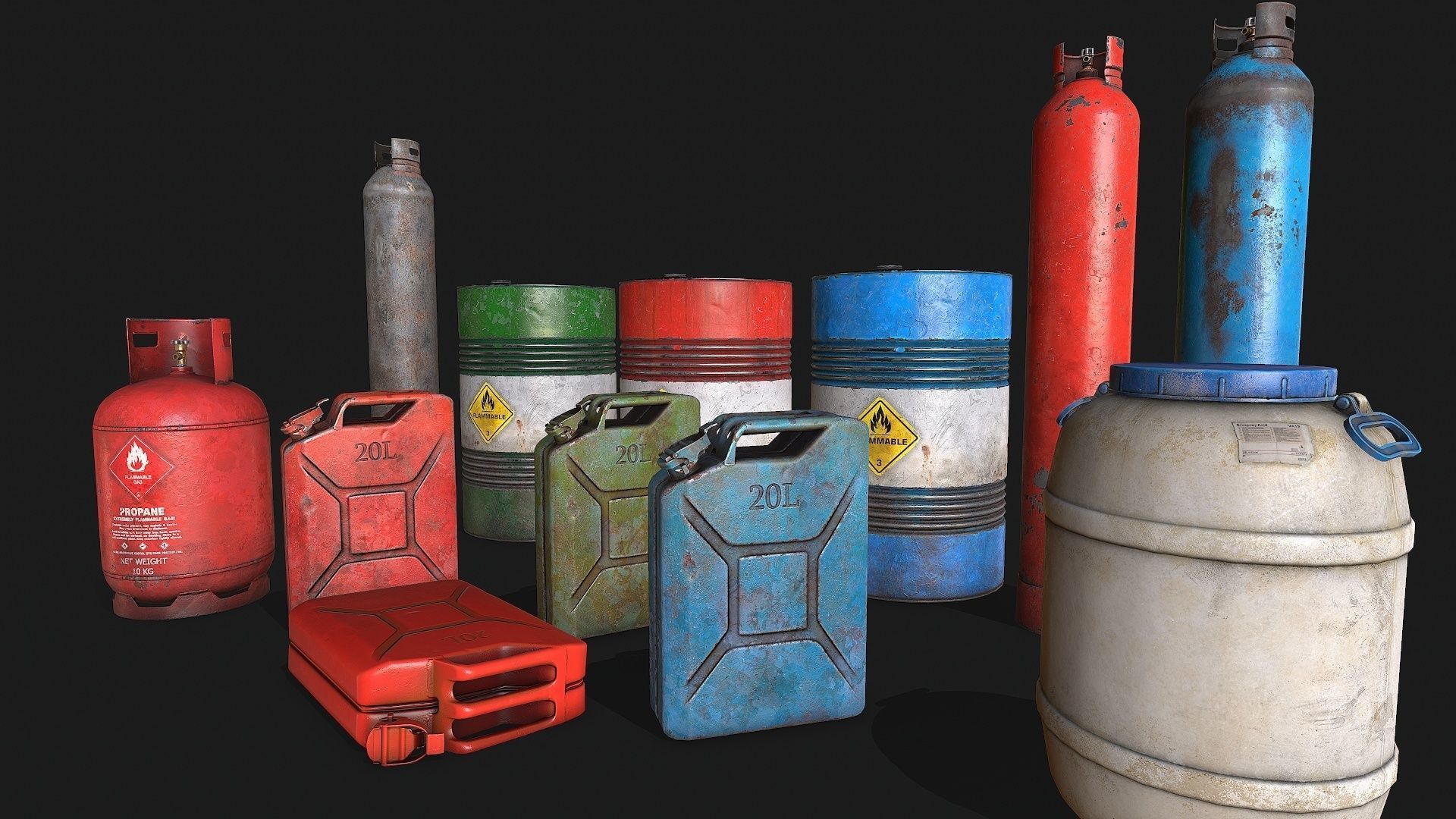 Explosive Storage Low-poly 3D model_2