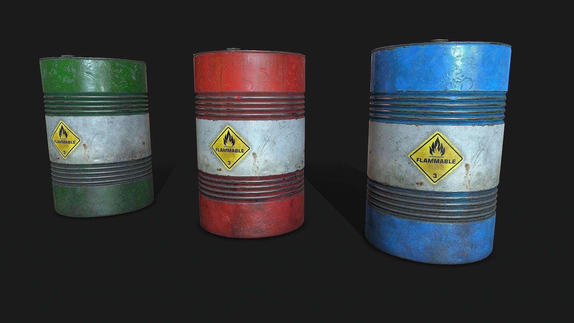 Explosive Storage Low-poly 3D model_8