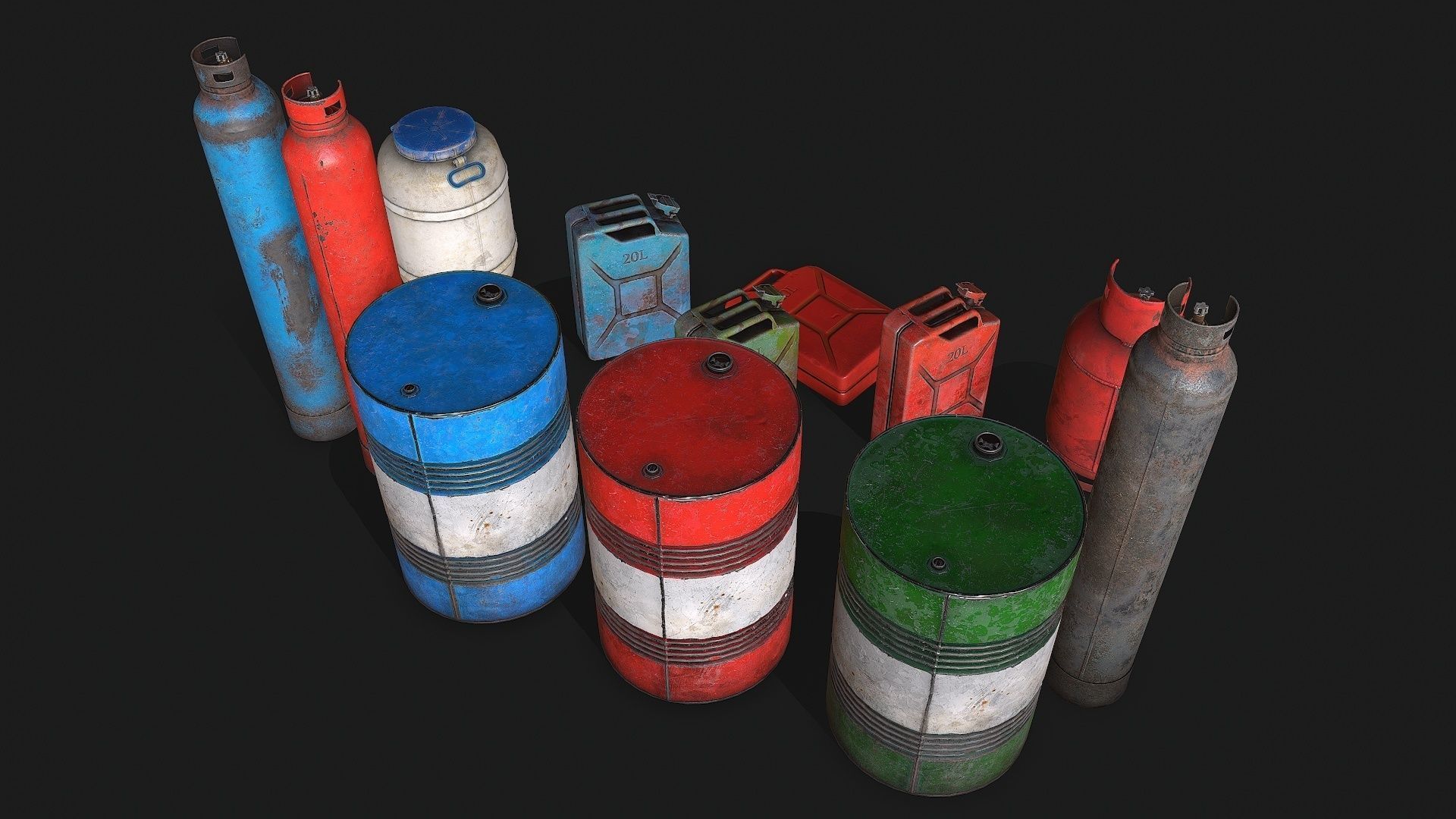 Explosive Storage Low-poly 3D model_3