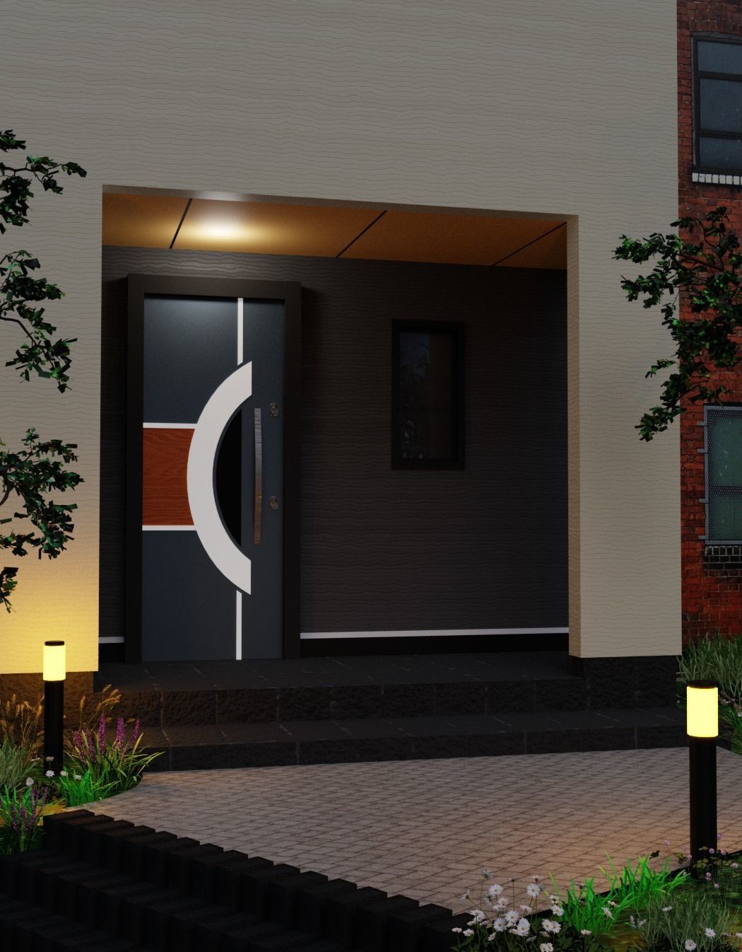 collection of 3 modern doors _7