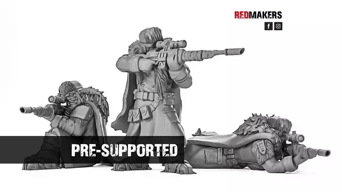 Ice Warriors - Snipers of the Imperial Force 3D print model