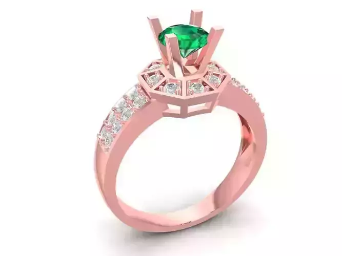Luxury Emerald Diamond Ring 1149