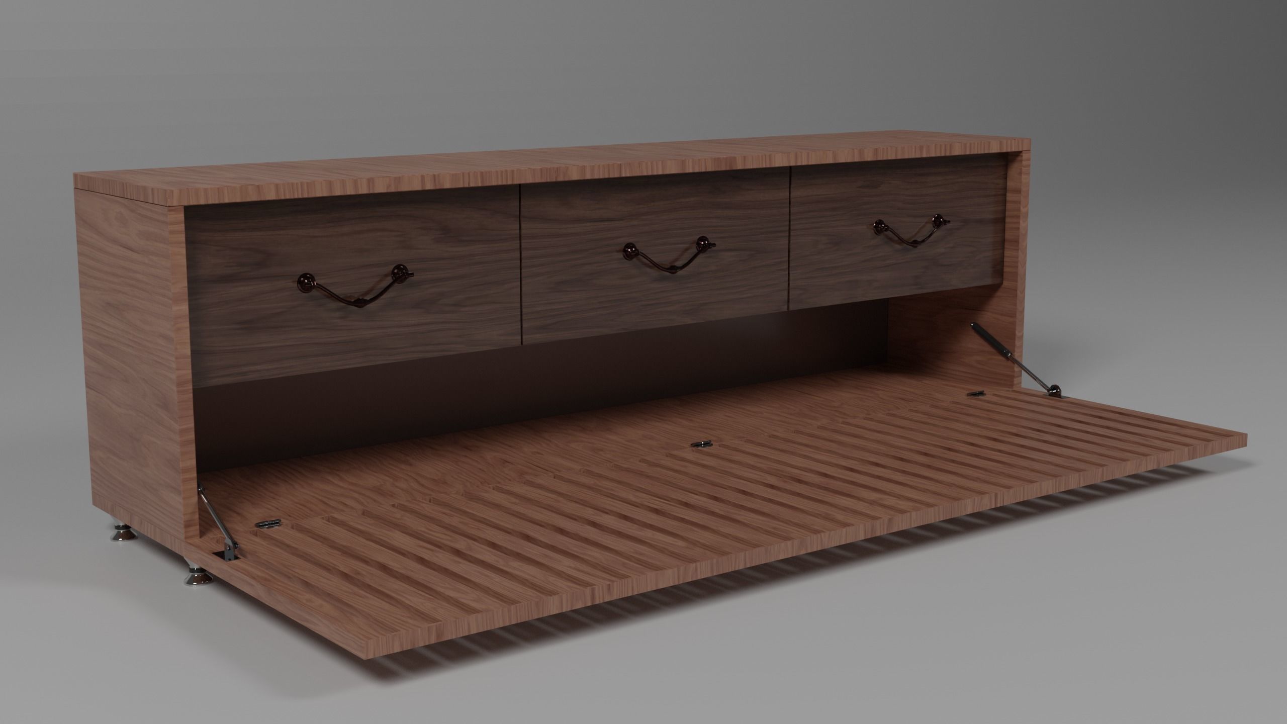 Stylized curbstone 3D model_3