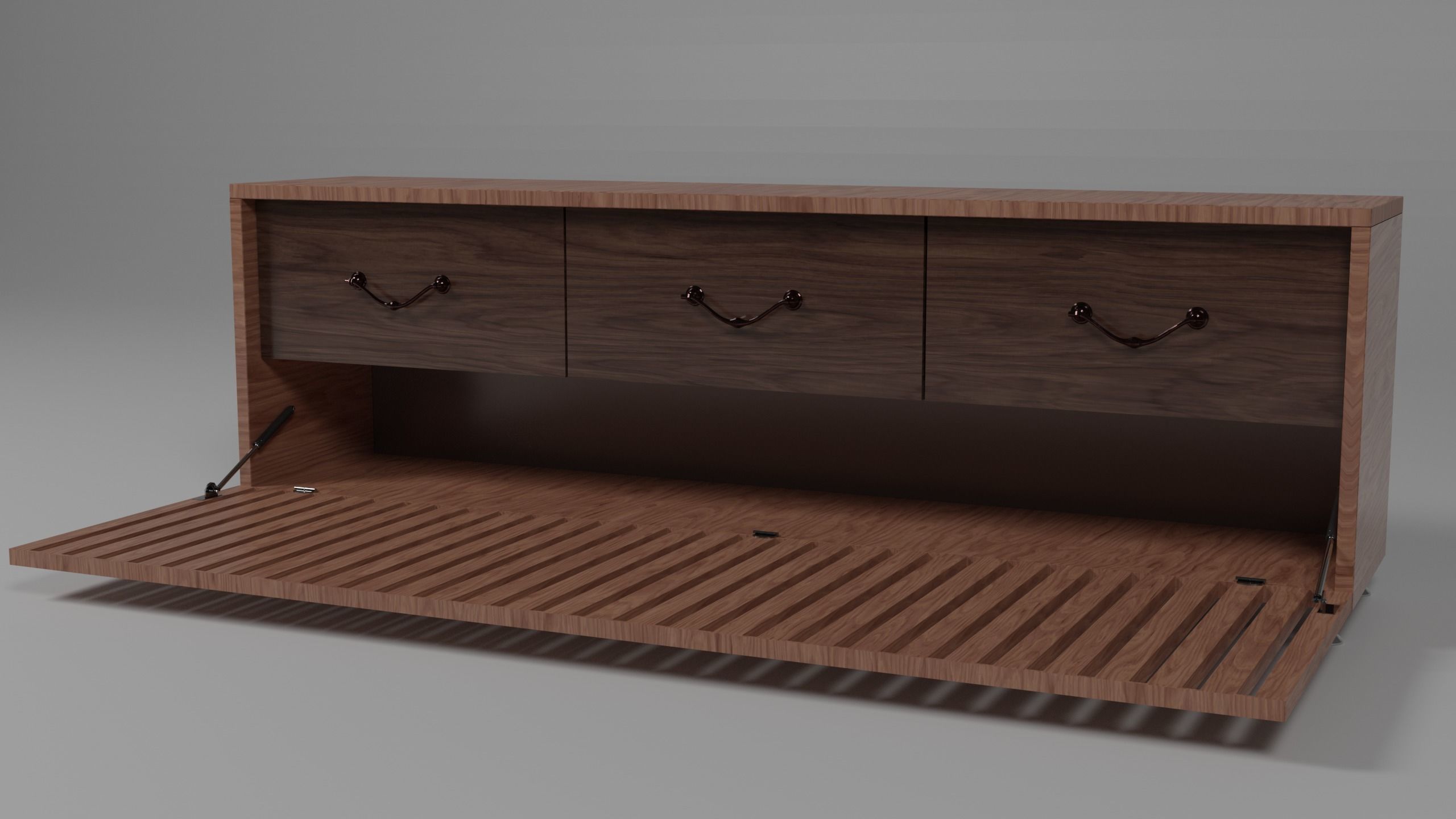 Stylized curbstone 3D model_2