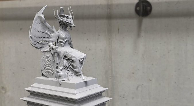 Dragon deity statue 3D model