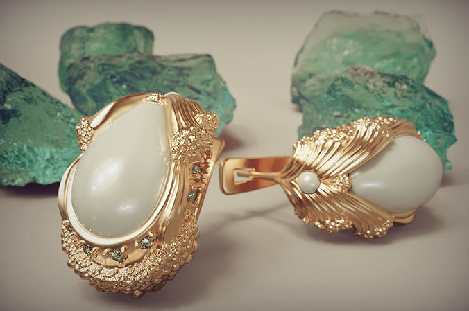 Pearl Earring Waves 3D print model