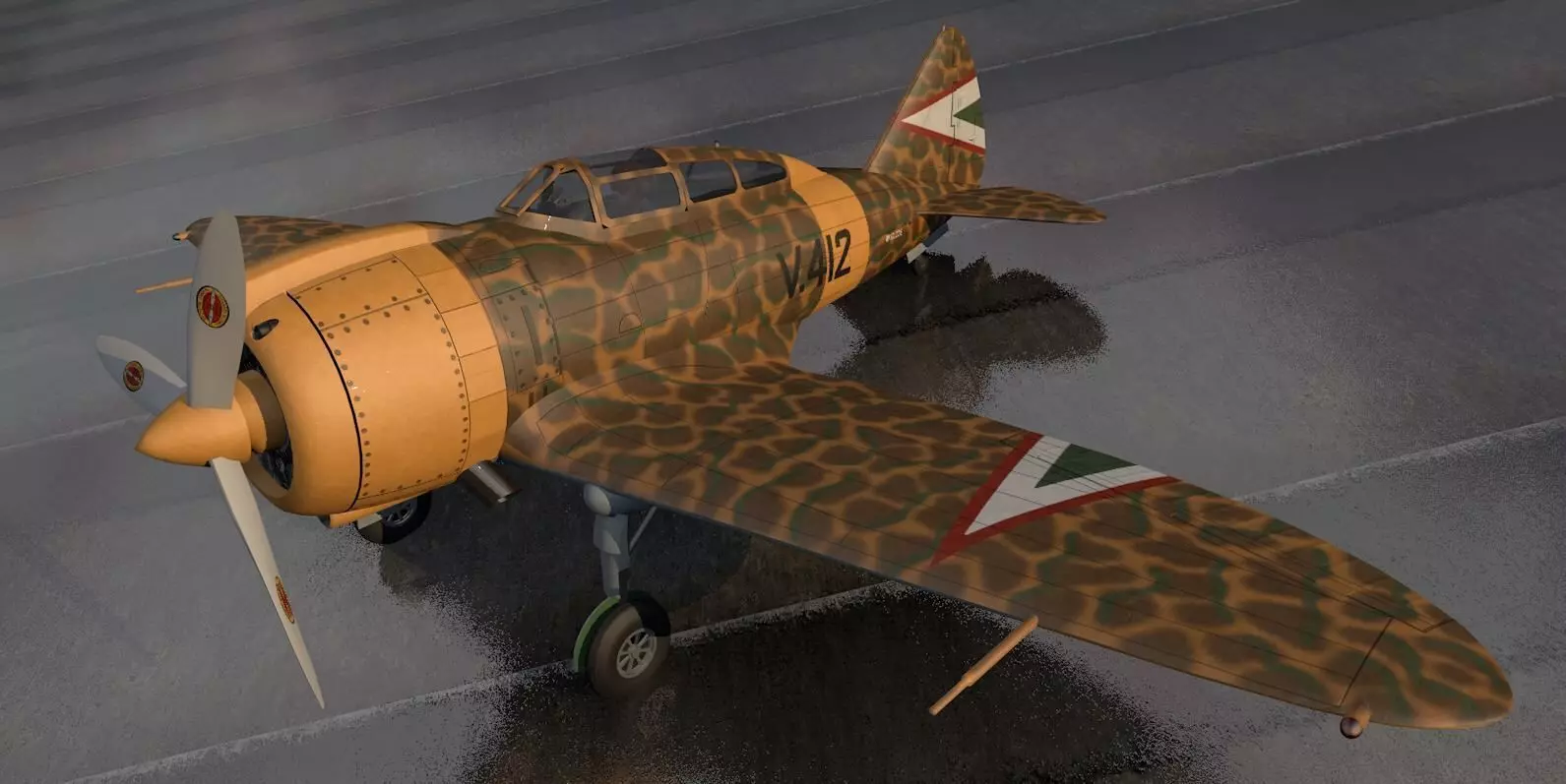 Reggiane Re-2000 Heja 3D model