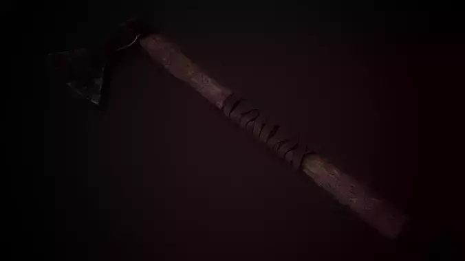 Hatchet axe Low-poly 3D model