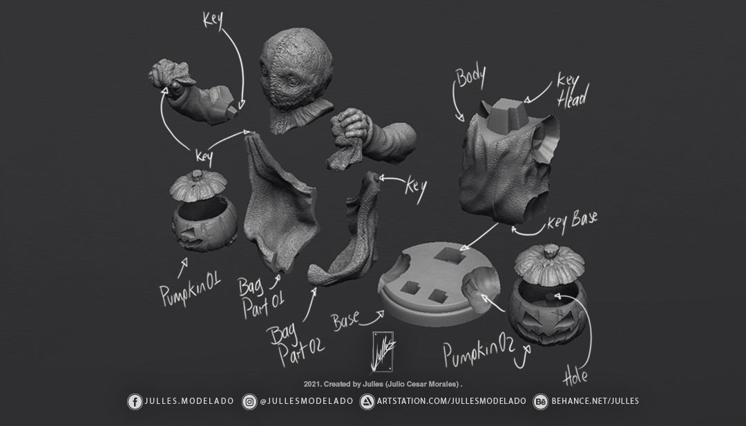 Trick r Treat V02 Candypot 3D print model_2