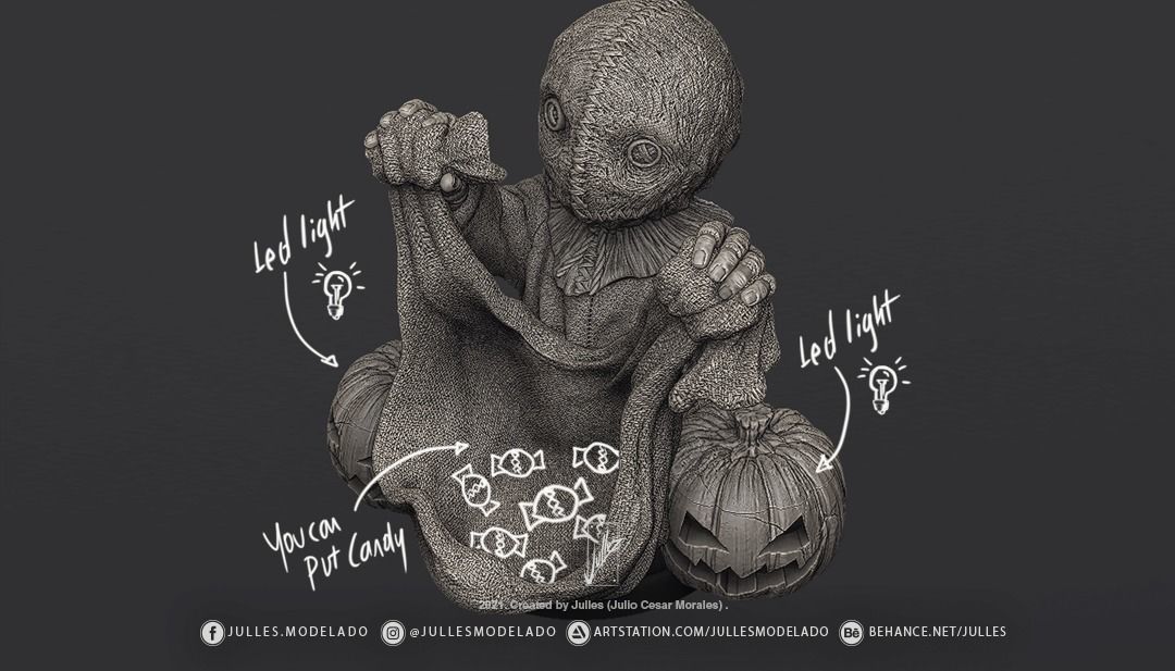 Trick r Treat V02 Candypot 3D print model_3