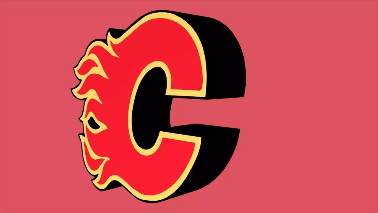 Calgary Flames Team Logo 3D model_0