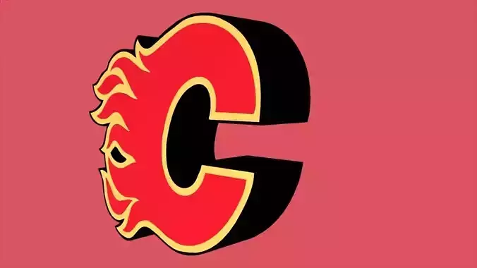 Calgary Flames Team Logo 3D model