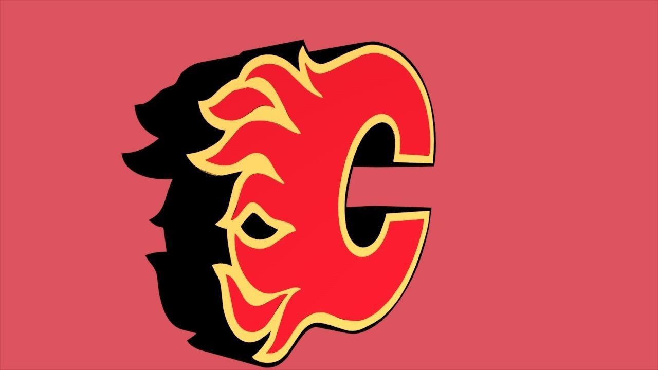 Calgary Flames Team Logo 3D model_2