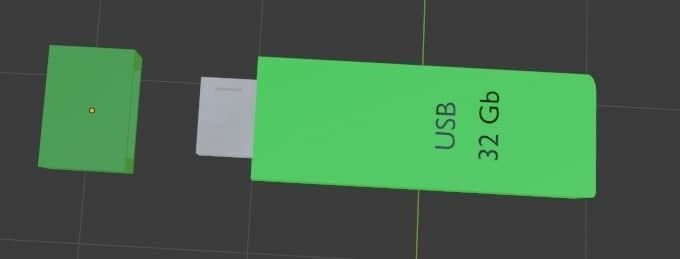 USB Low Poly 3D Model drive Free low-poly 3D model_2