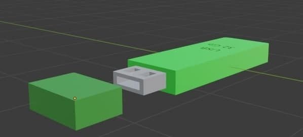USB Low Poly 3D Model drive Free low-poly 3D model_1