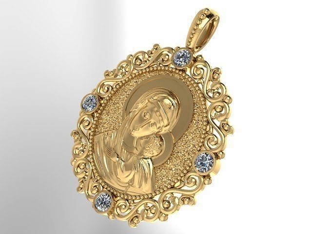 Mary Christ pendant 3D print model