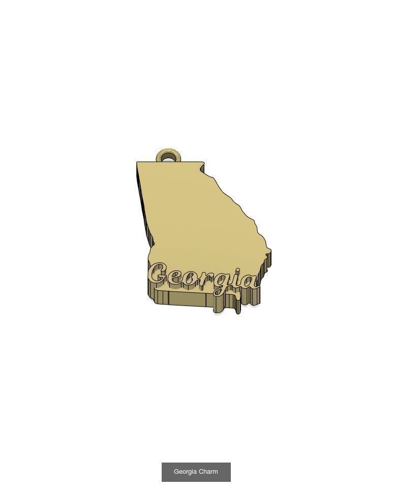 50 States Charms  3D Model Collection_16