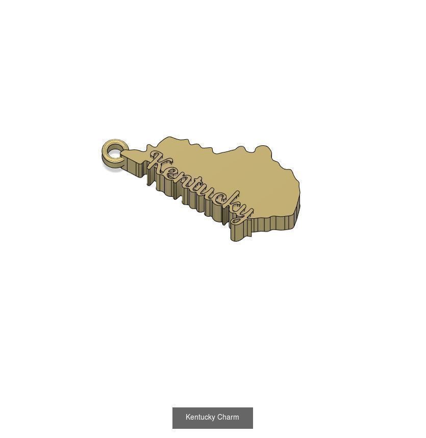 50 States Charms  3D Model Collection_23