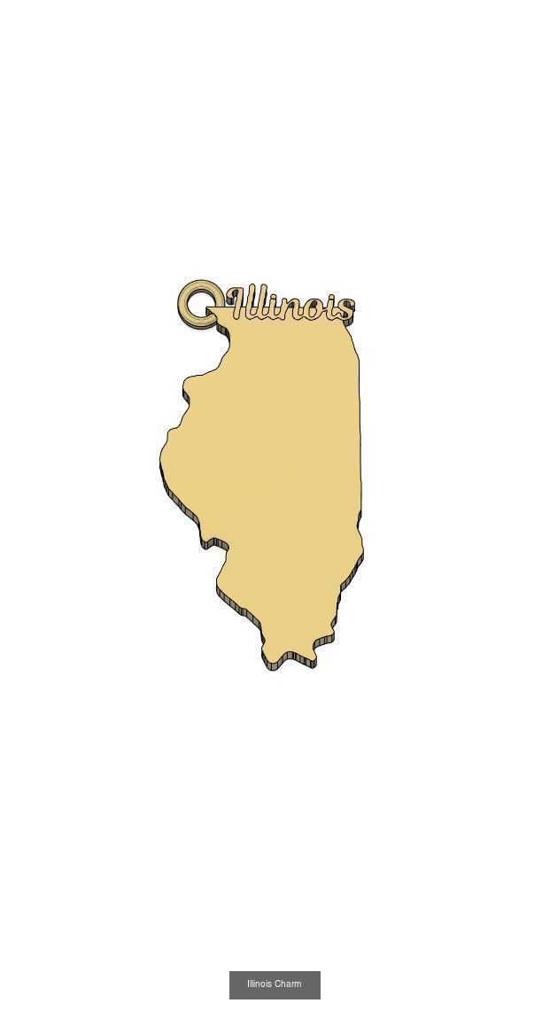 50 States Charms  3D Model Collection_19