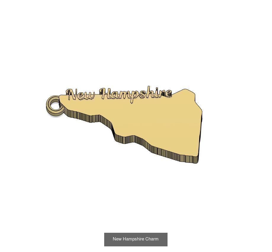 50 States Charms  3D Model Collection_36
