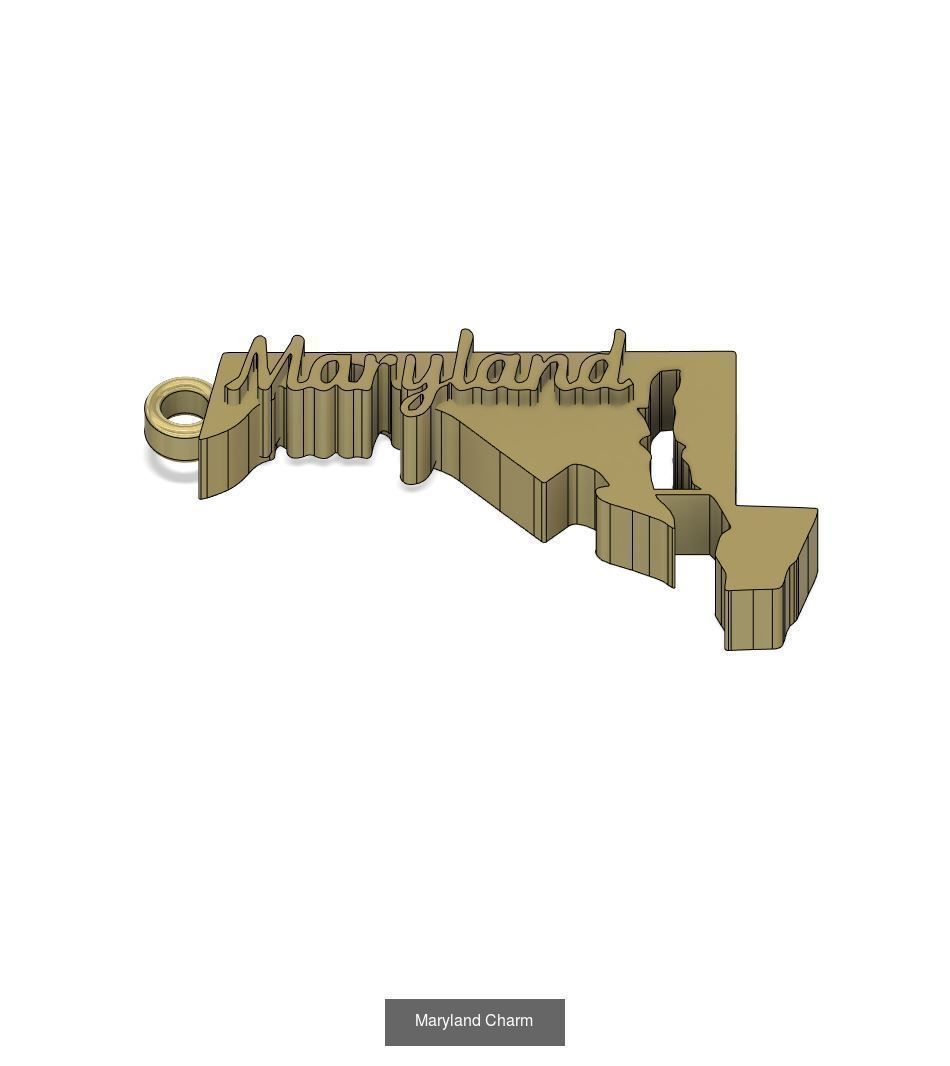 50 States Charms  3D Model Collection_26