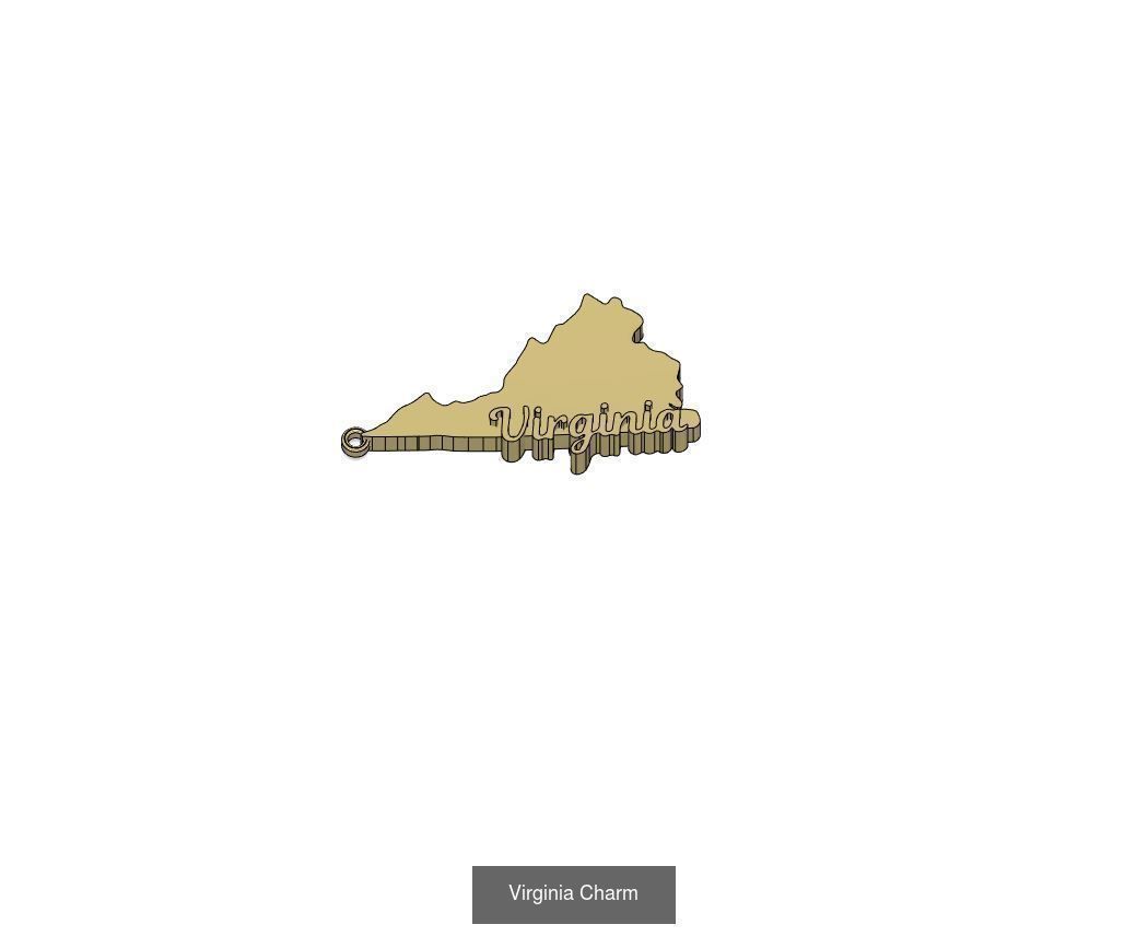 50 States Charms  3D Model Collection_51