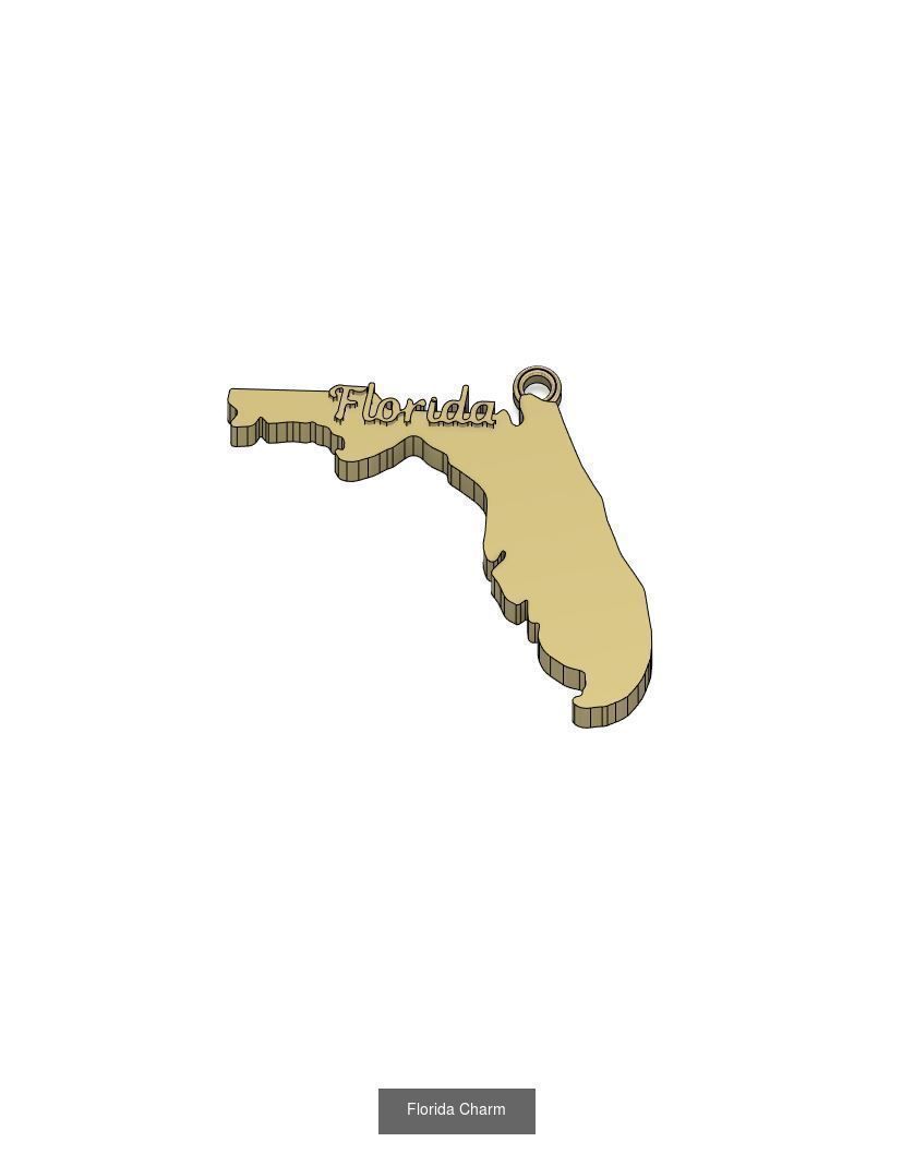 50 States Charms  3D Model Collection_15