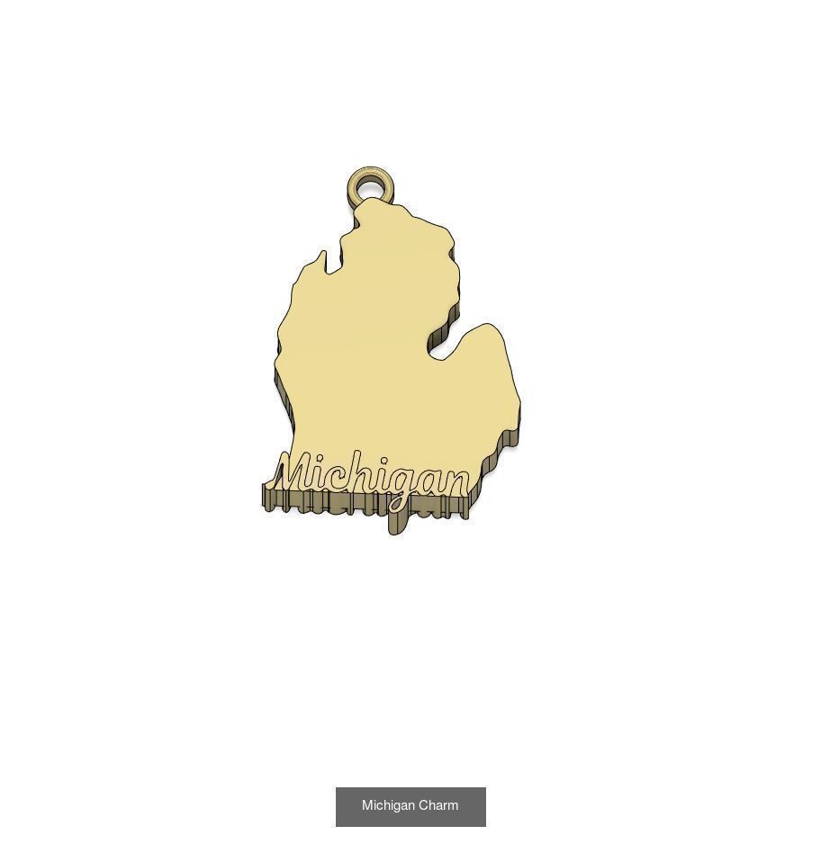 50 States Charms  3D Model Collection_28