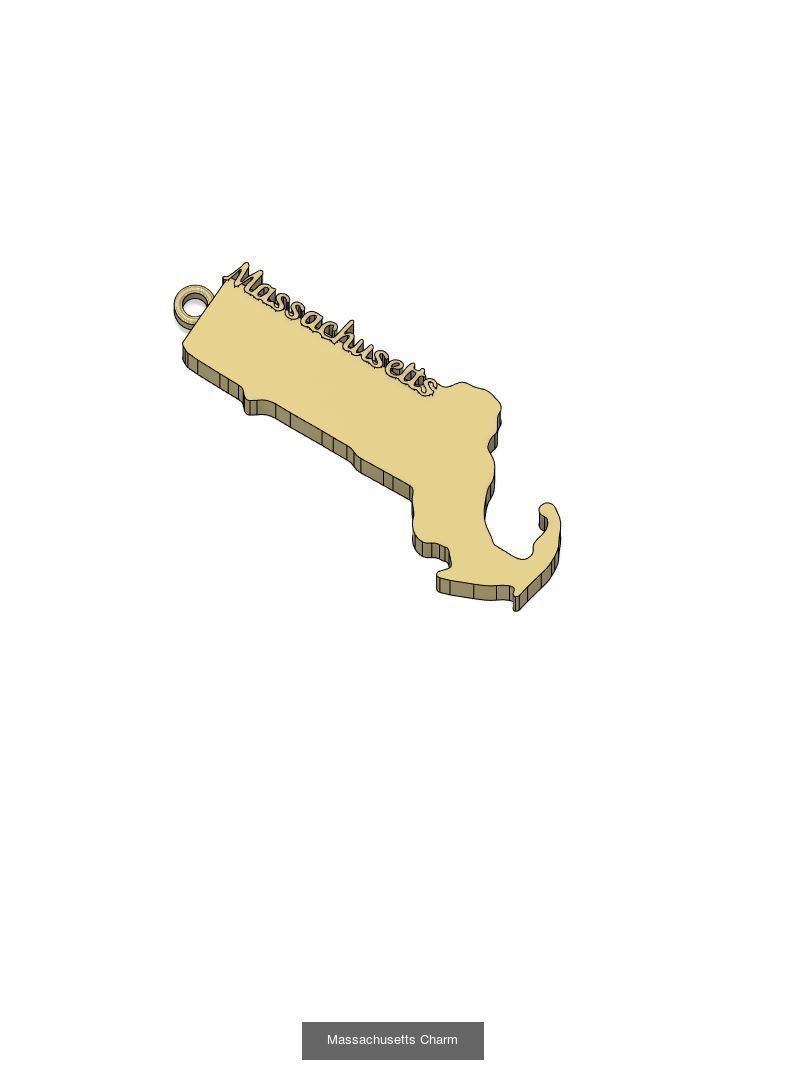 50 States Charms  3D Model Collection_27