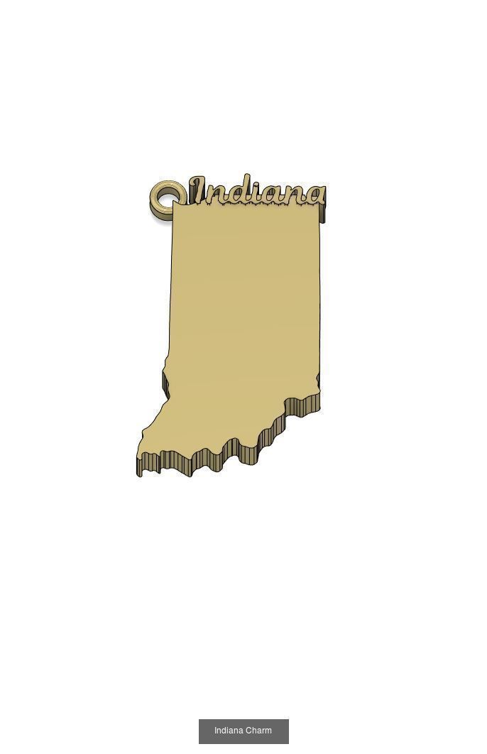 50 States Charms  3D Model Collection_20