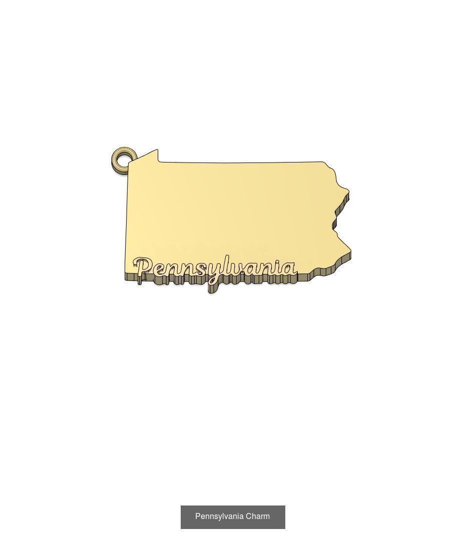 50 States Charms  3D Model Collection_45