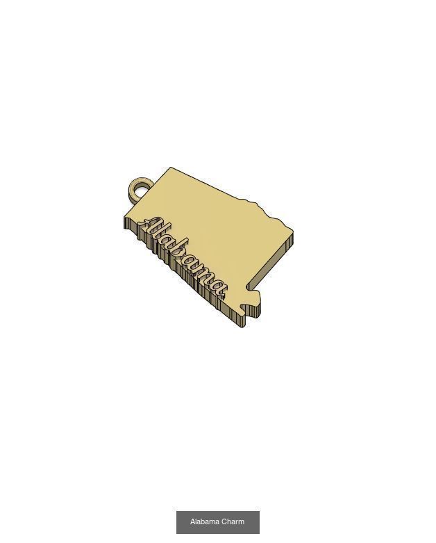 50 States Charms  3D Model Collection_7