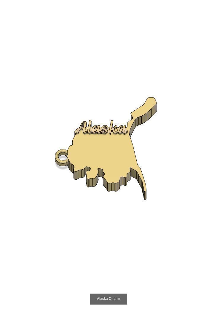 50 States Charms  3D Model Collection_8