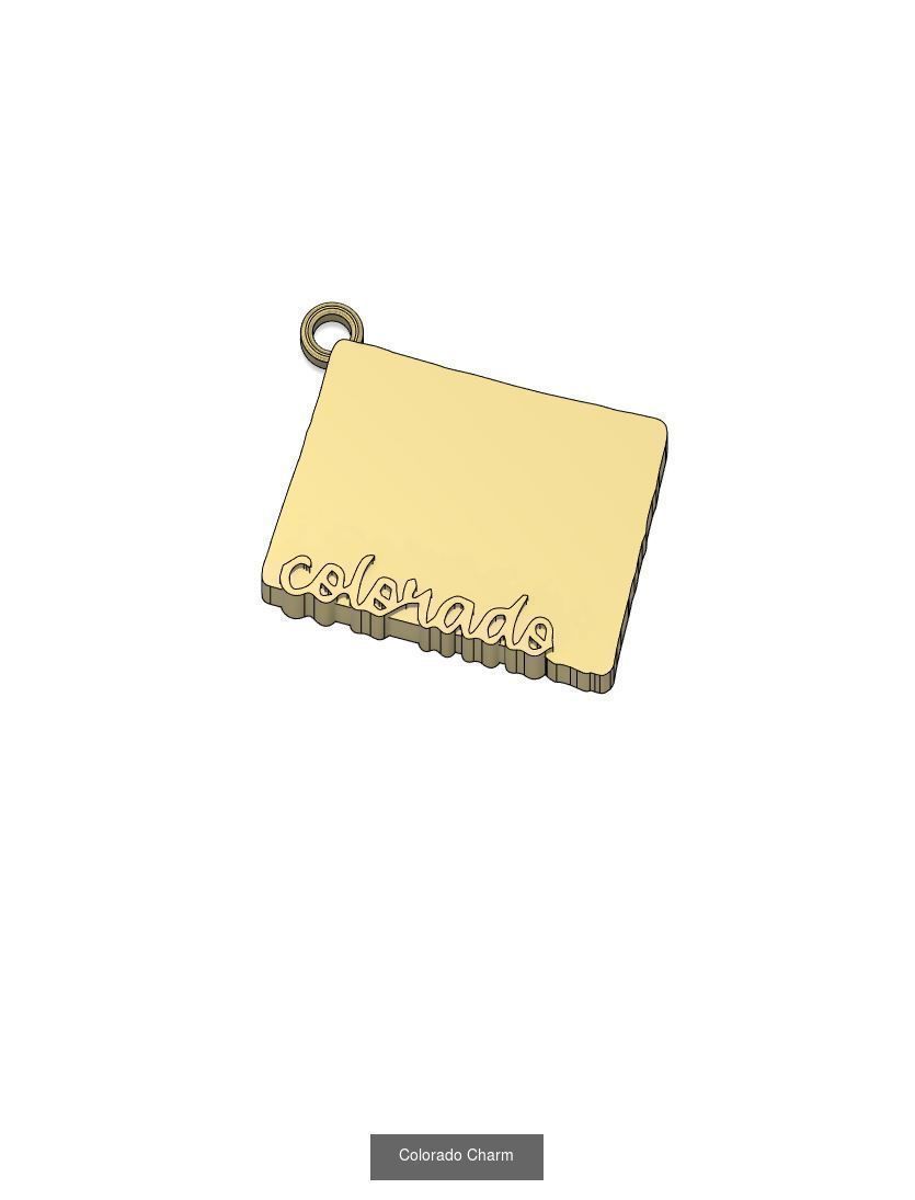 50 States Charms  3D Model Collection_12