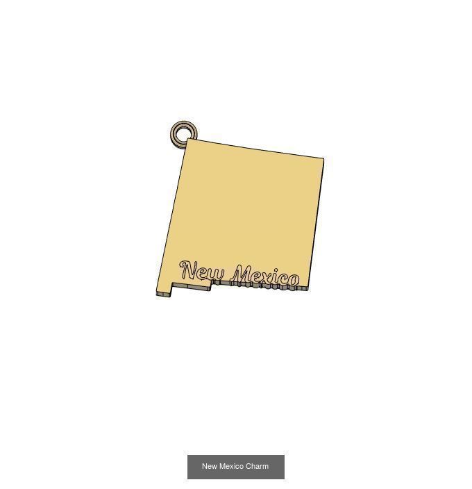 50 States Charms  3D Model Collection_38