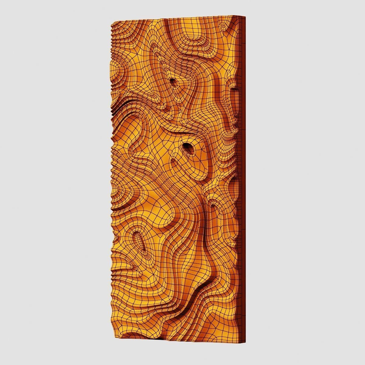 Parametric liquid wood line panel n1 3D model_10