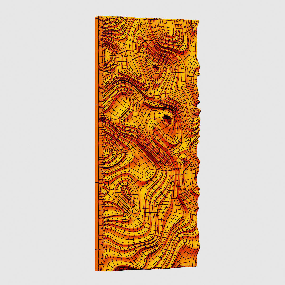 Parametric liquid wood line panel n1 3D model_6
