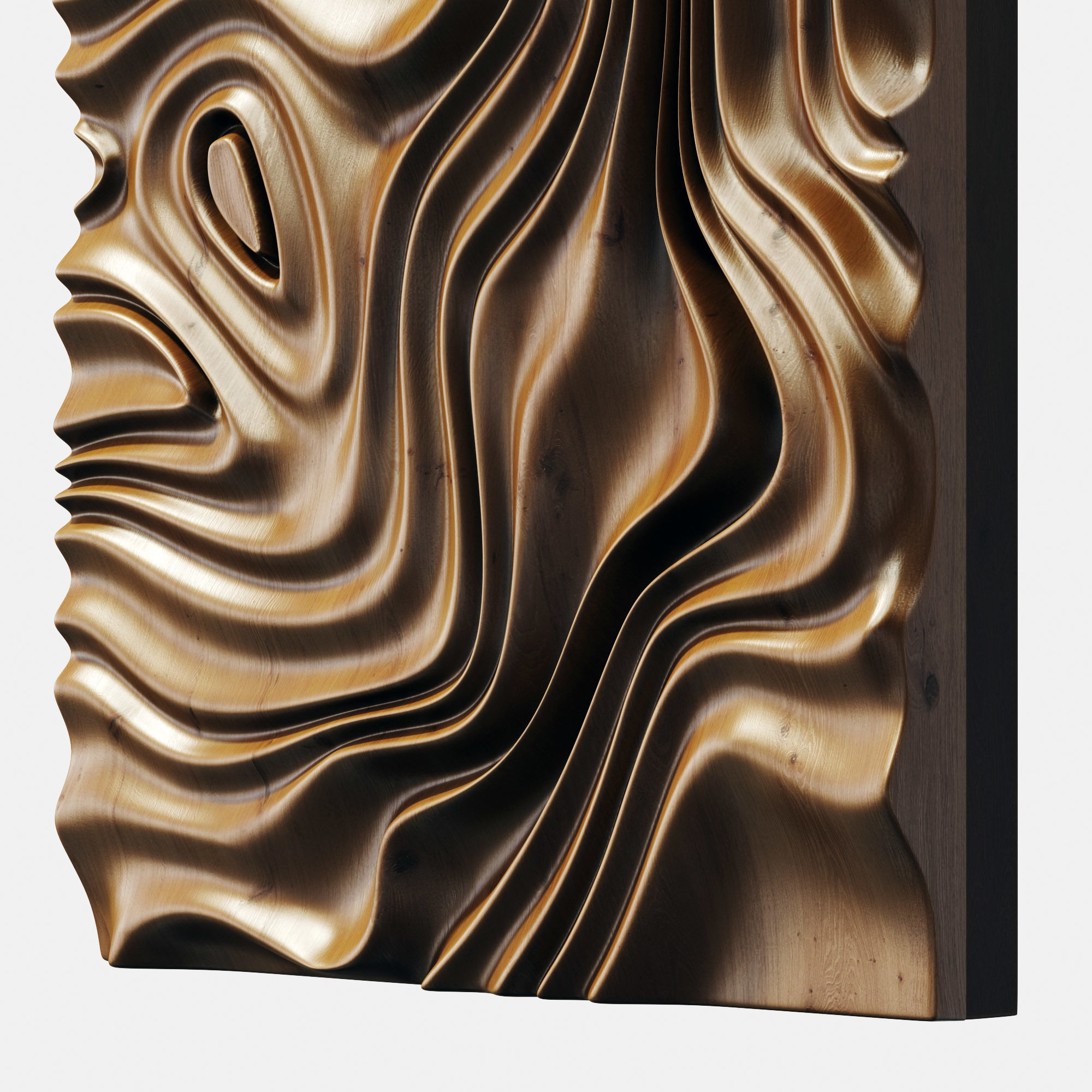 Parametric liquid wood line panel n1 3D model_3