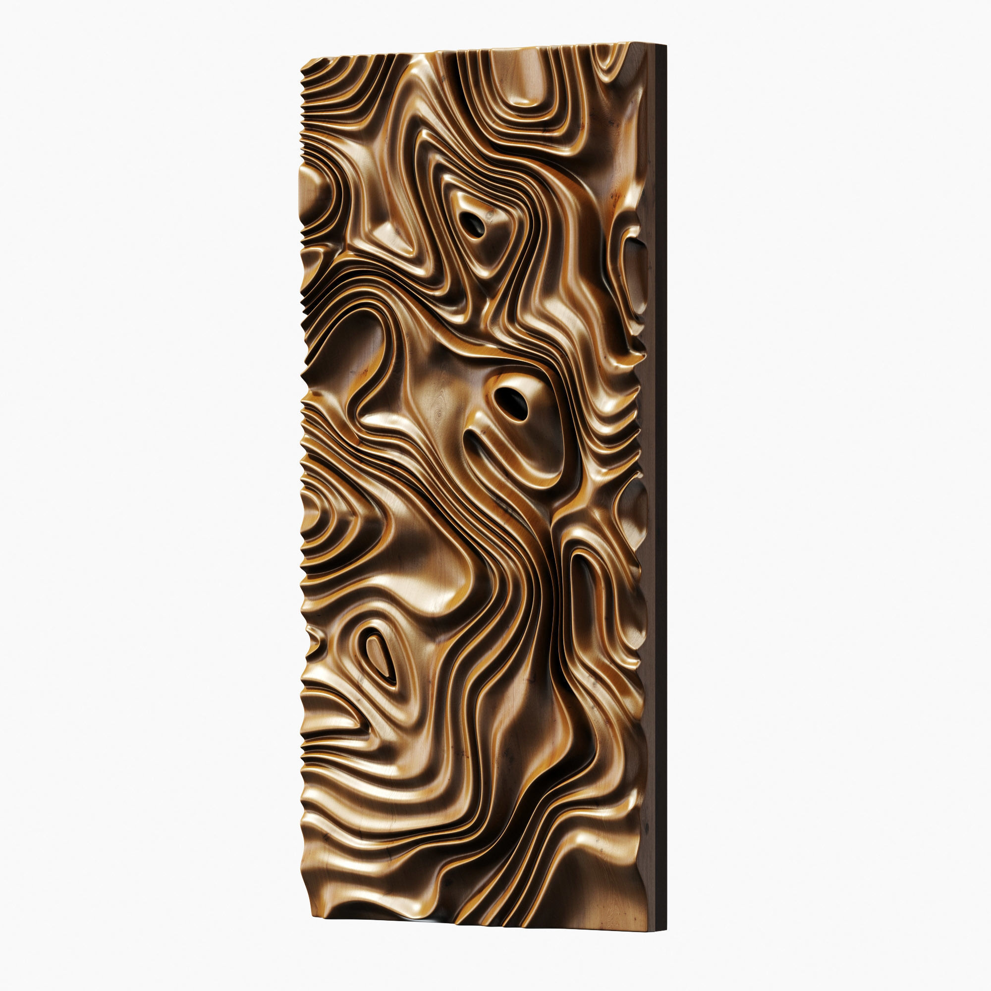Parametric liquid wood line panel n1 3D model_4