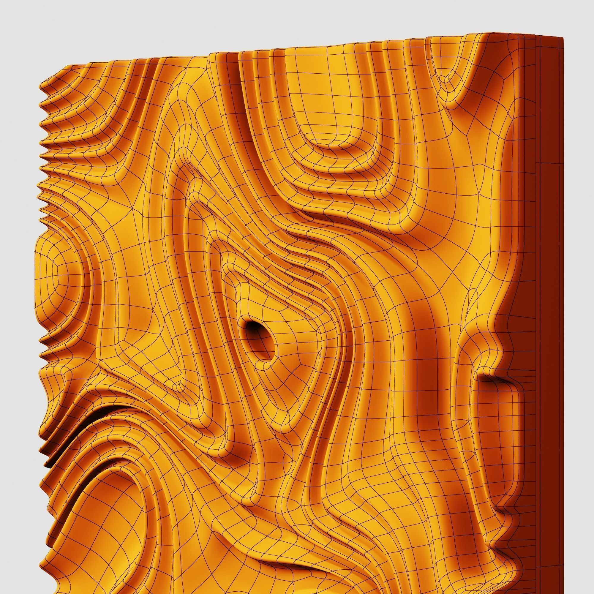 Parametric liquid wood line panel n1 3D model_8