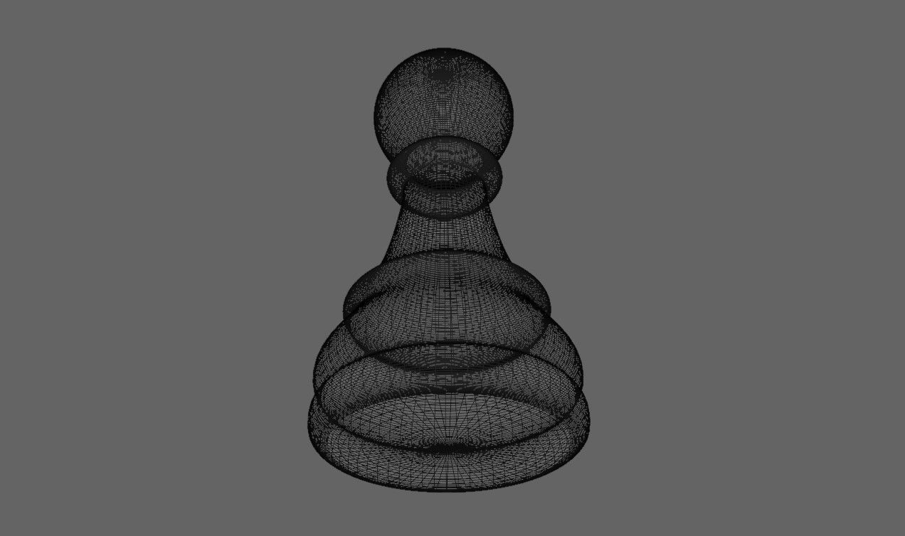 Pawn Chess Game Piece - Peao Jogo de Xadrez 3D model_7