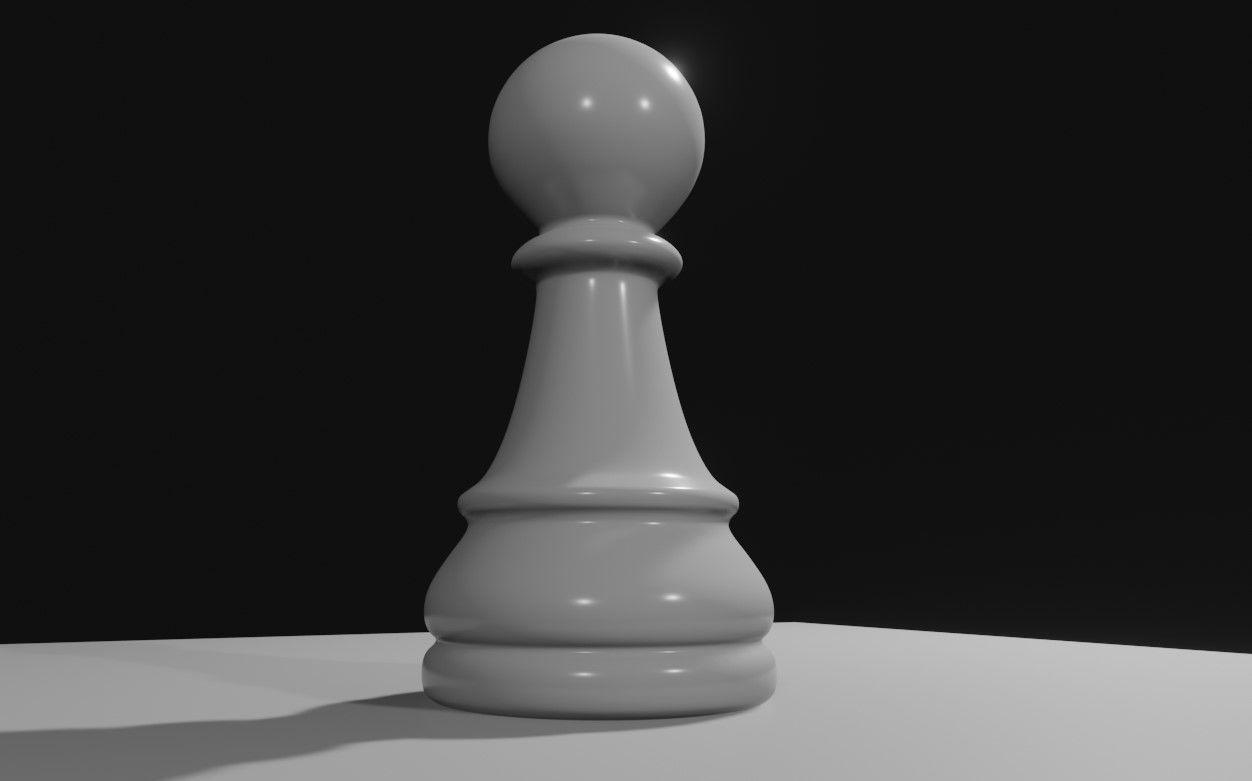 Pawn Chess Game Piece - Peao Jogo de Xadrez 3D model_2