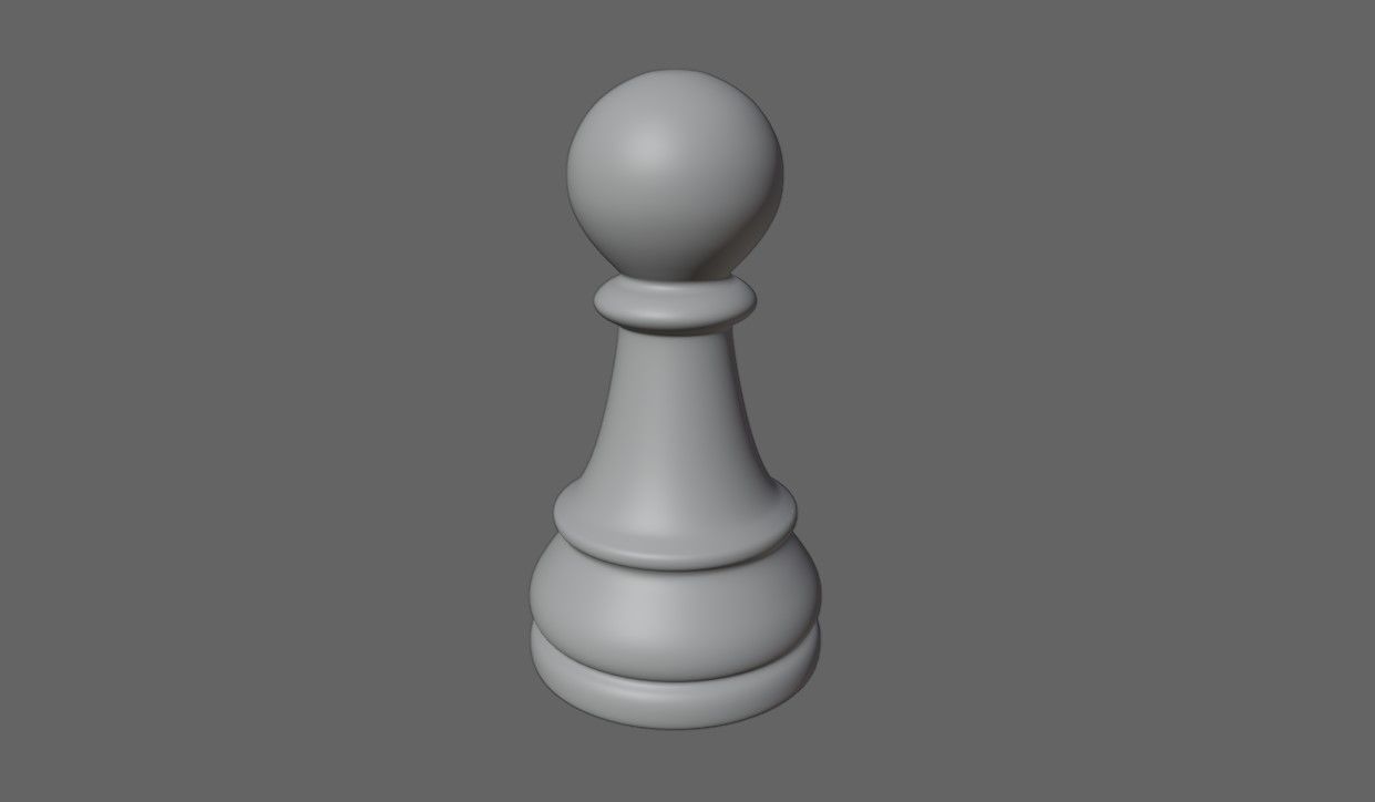 Pawn Chess Game Piece - Peao Jogo de Xadrez 3D model_8