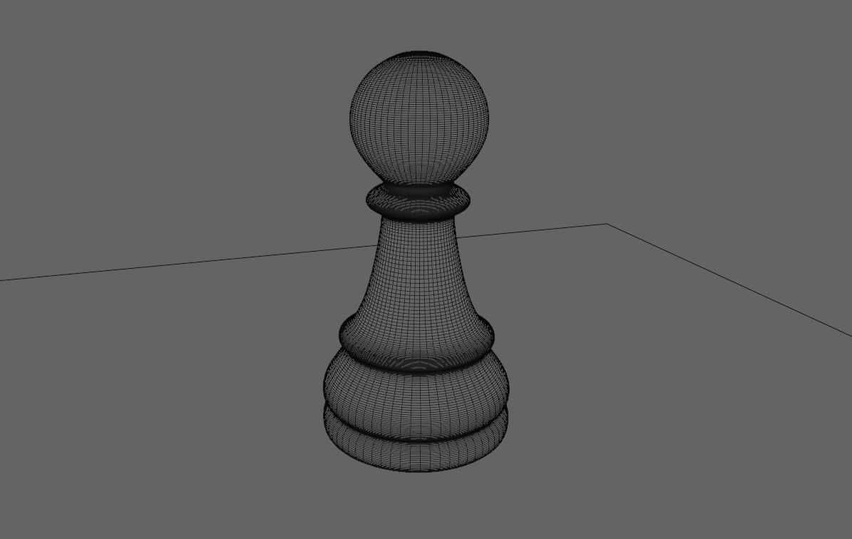 Pawn Chess Game Piece - Peao Jogo de Xadrez 3D model_14