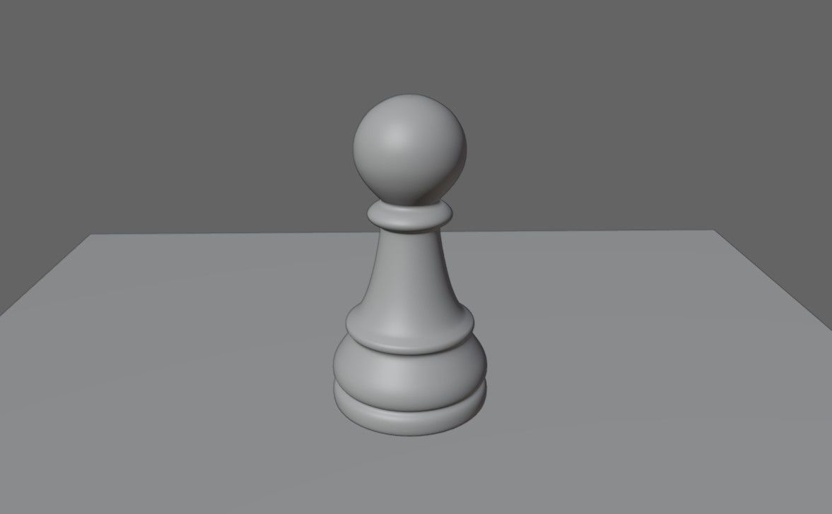 Pawn Chess Game Piece - Peao Jogo de Xadrez 3D model_12