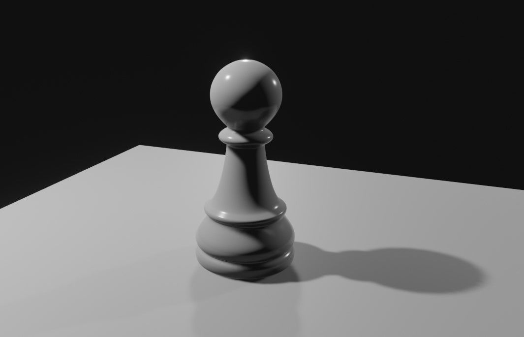 Pawn Chess Game Piece - Peao Jogo de Xadrez 3D model_11