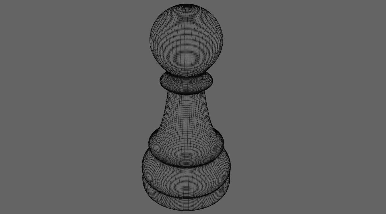 Pawn Chess Game Piece - Peao Jogo de Xadrez 3D model_17