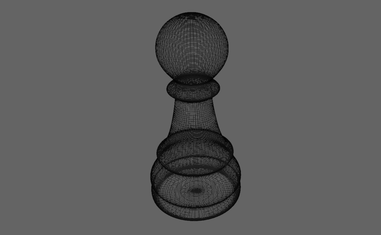 Pawn Chess Game Piece - Peao Jogo de Xadrez 3D model_6