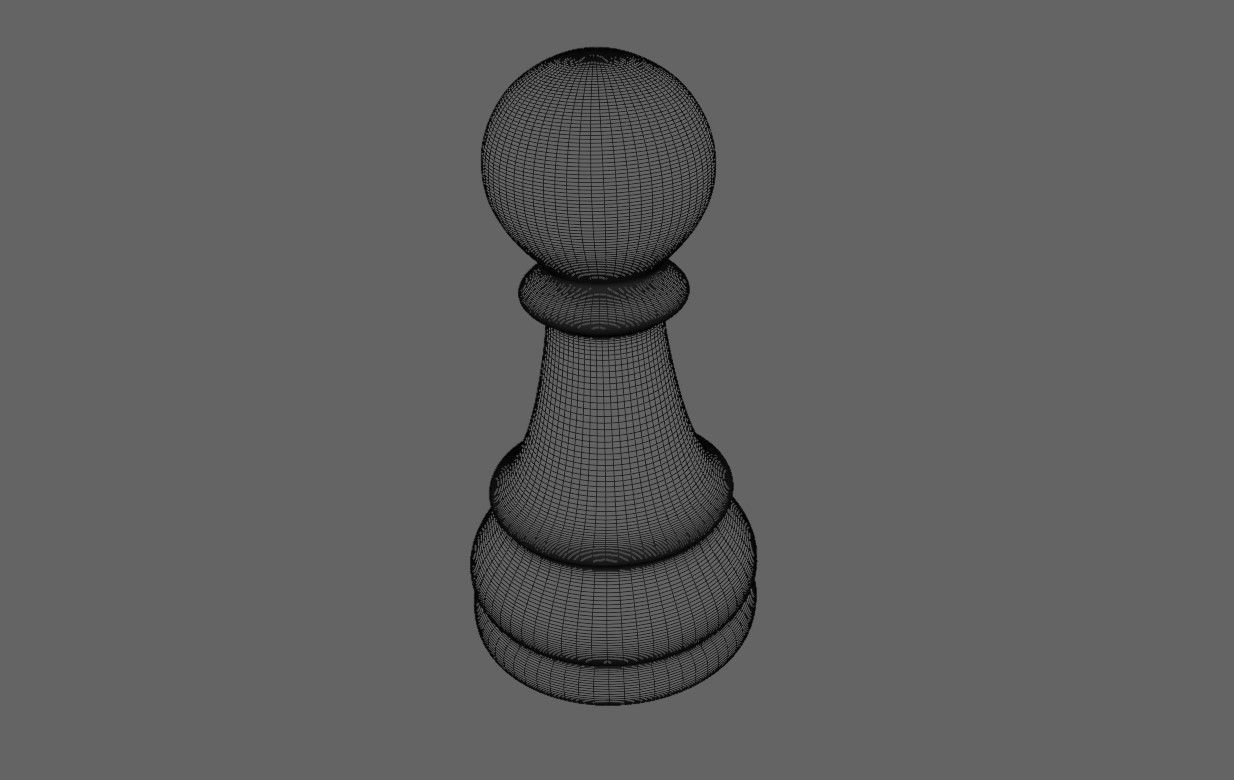 Pawn Chess Game Piece - Peao Jogo de Xadrez 3D model_20