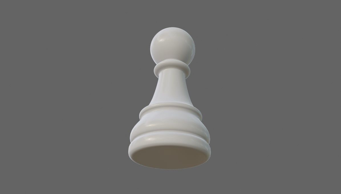 Pawn Chess Game Piece - Peao Jogo de Xadrez 3D model_1